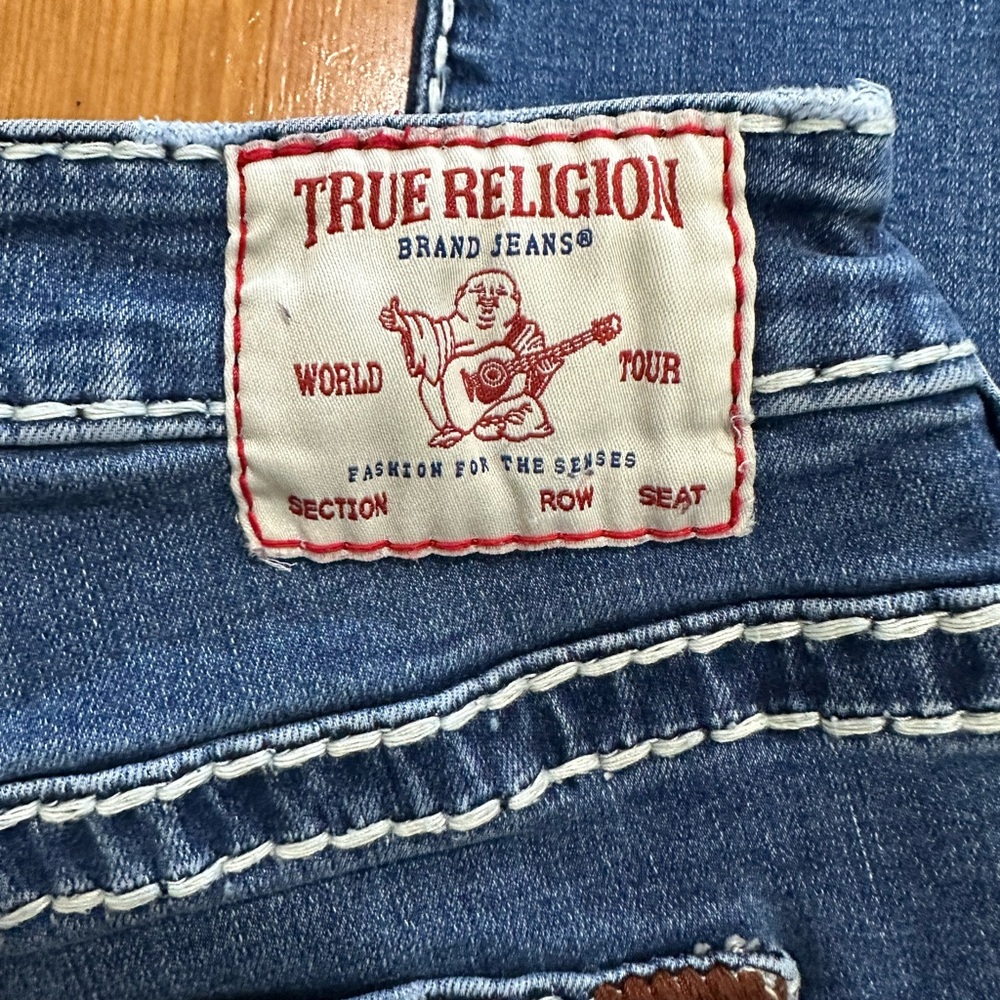 True Religion Classic Blue  Mid Rise Straight Leg Jeans - Picture 2 of 15